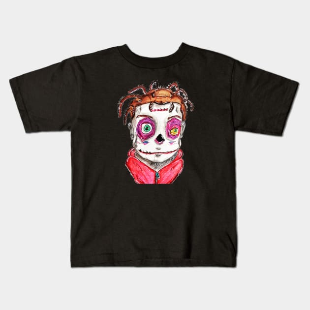 Zombie boy pattern Kids T-Shirt by KylePrescott